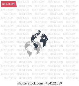 pin on globe icon