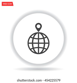 pin on globe icon