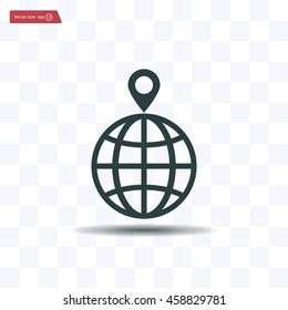 pin on globe icon