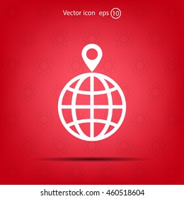 pin on globe icon