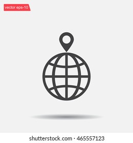 pin on globe icon