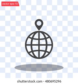 pin on globe icon