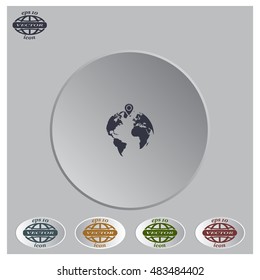 pin on globe icon