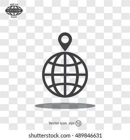 pin on globe icon