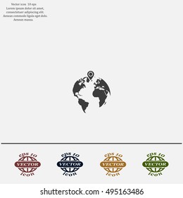 pin on globe icon