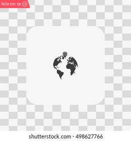 pin on globe icon