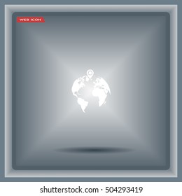 pin on globe icon