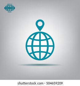 pin on globe icon