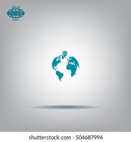 pin on globe icon