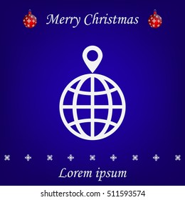 pin on globe icon