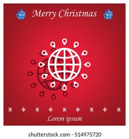 pin on globe icon