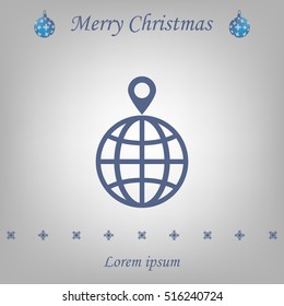 pin on globe icon
