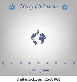 pin on globe icon