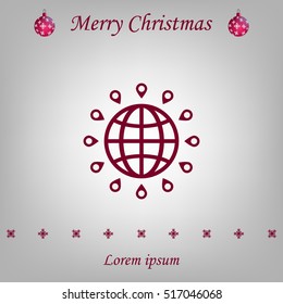 pin on globe icon