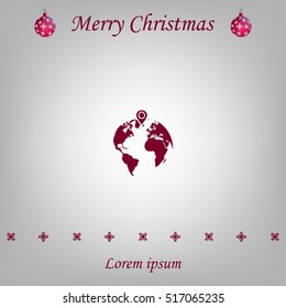 pin on globe icon