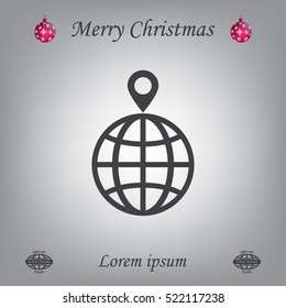 pin on globe icon