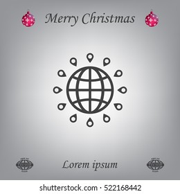 pin on globe icon
