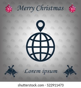 pin on globe icon