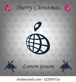 pin on globe icon
