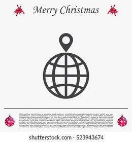 pin on globe icon
