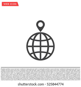 pin on globe icon