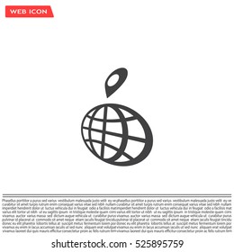pin on globe icon