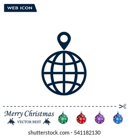 pin on globe icon