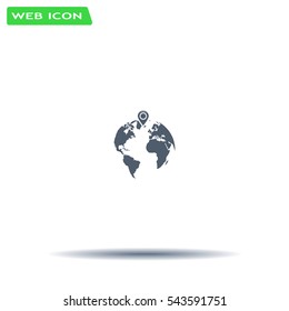 pin on globe icon