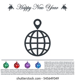 pin on globe icon