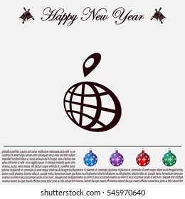 pin on globe icon