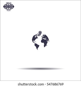 pin on globe icon