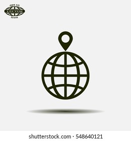 pin on globe icon