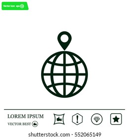 pin on globe icon