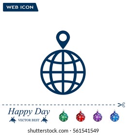 pin on globe icon
