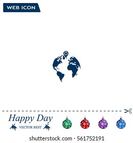 pin on globe icon