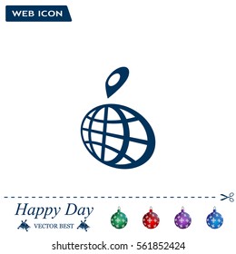 pin on globe icon
