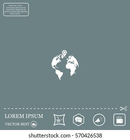 pin on globe icon