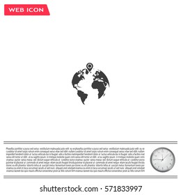 pin on globe icon
