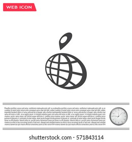 pin on globe icon