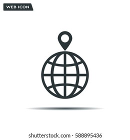 pin on globe icon