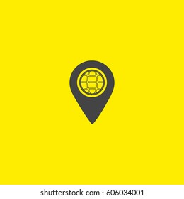 pin on globe icon.