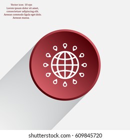 pin on globe icon