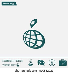 pin on globe icon