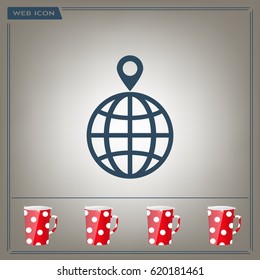 pin on globe icon
