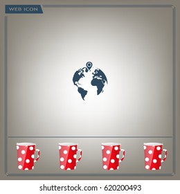 pin on globe icon