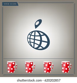 pin on globe icon
