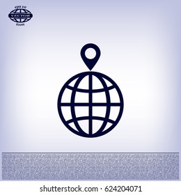 pin on globe icon