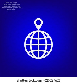 pin on globe icon