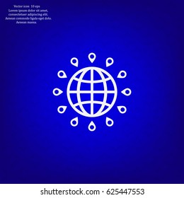 pin on globe icon