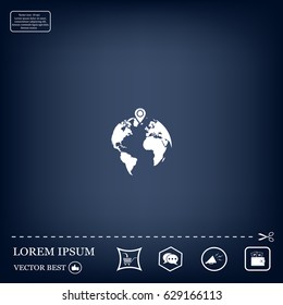 pin on globe icon